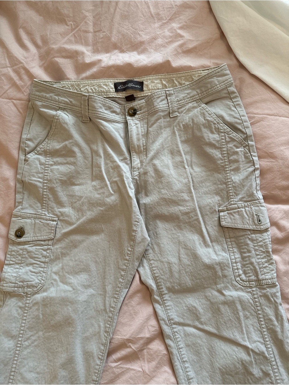 Eddie Bauer Men's Light Gray Cargo Pants